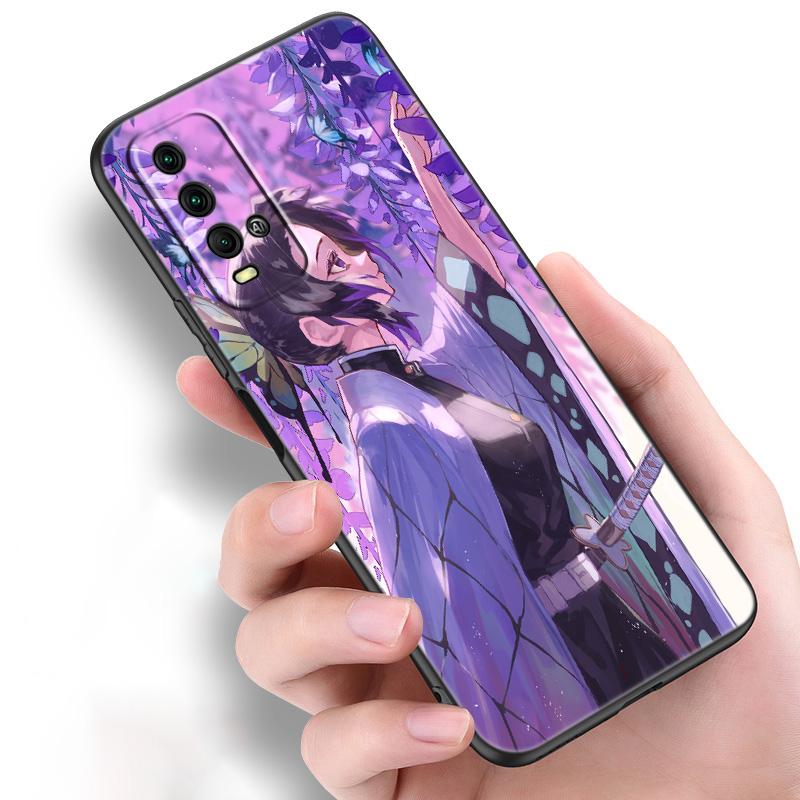 Anime Demon Slayer Kanao Shinobu Sama Silicone Phone Case For Xiaomi Redmi Note 11 10 9 8 Pro 11T 10T 10S 9S 8T 9 9A 9C 9T Black
