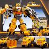 5-in-1 Engineering Vehicle Transforming Robot Toy DIY Deformable Engineering Vehicle Inertia Cars Toy Gifts For Kids