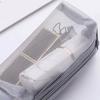 Simple Nylon Small Square Mesh Makeup Bags Three-Dimensional Coin Purse Key Id Credit Card Holder Bags Mesh Zipper Storage Bags
