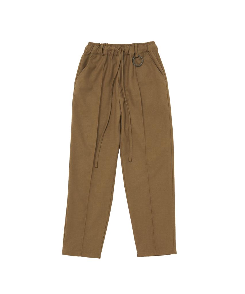 A NOTHING 80. Pin-Tuck Loose-Fit Pants (Beige)