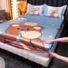 Простыня из ледяного шелка, односпальное покрывало, летний защитный чехол для матраса Simmons, летний коврик, простыня, покрывало, комплект из трех предметов