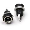 10-pack DC Power Socket Female Panel Mount Connector 5.5 Mm 2.1 Mm Plug Adapter 2 Terminal Types