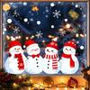 Merry Christmas Decor 1/2 Sheets Snowman Window Cling, Cartoon Decorative Glass Cling Sticker, Waterproof Static Decal for Winter Holiday Party