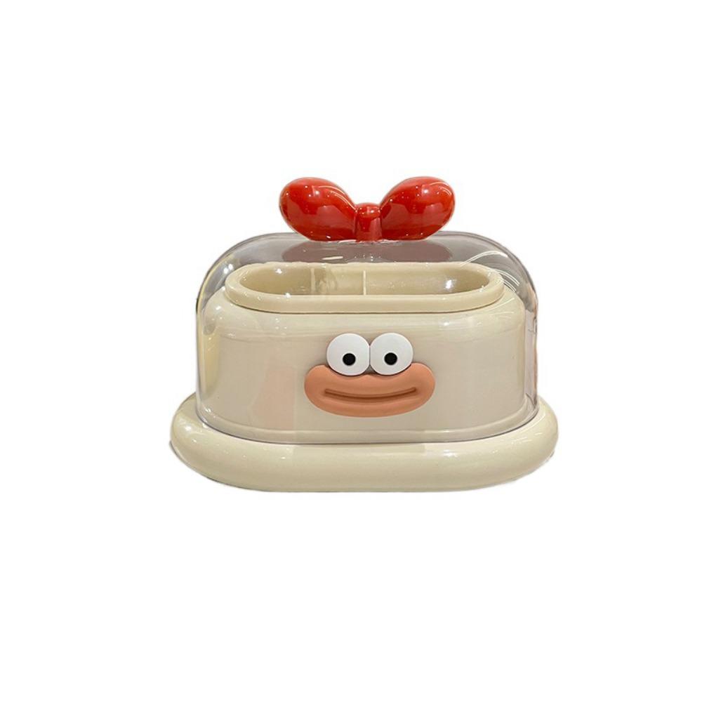 Double Grid Dopamine Toothpick Box Plastic Dental Swab Tube Practical Cotton Swab Tube  Living Room