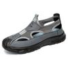 Men'S Casual Street Sandals Solid Color Round Toe Sandals Non-slip Design for Hiking, Outdoor Activities and Daily Wear