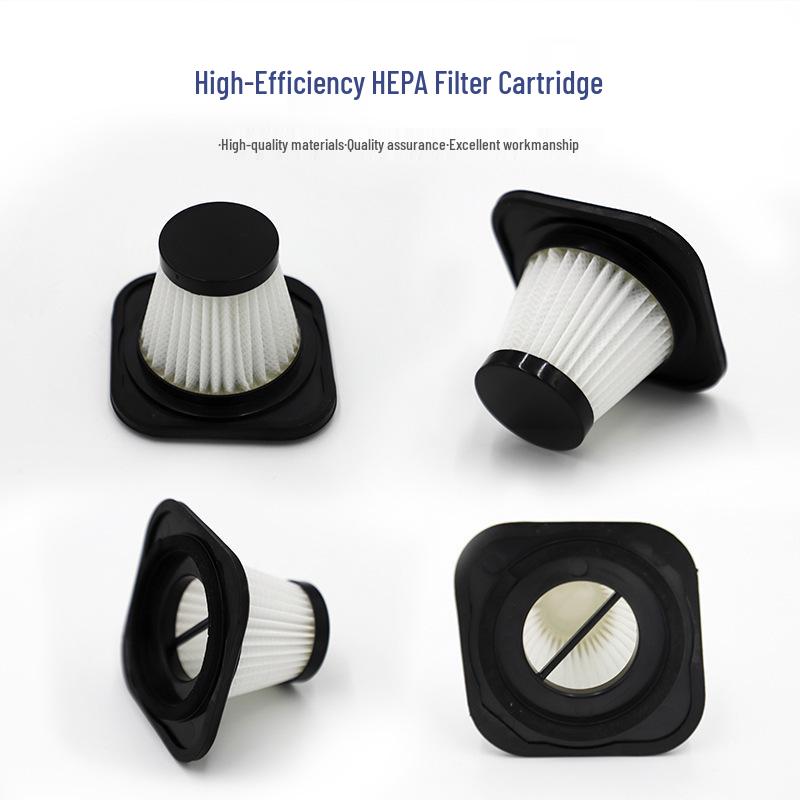 Моющийся HEPA-фильтр-картридж для автомобильного пылесоса с множеством насадок.