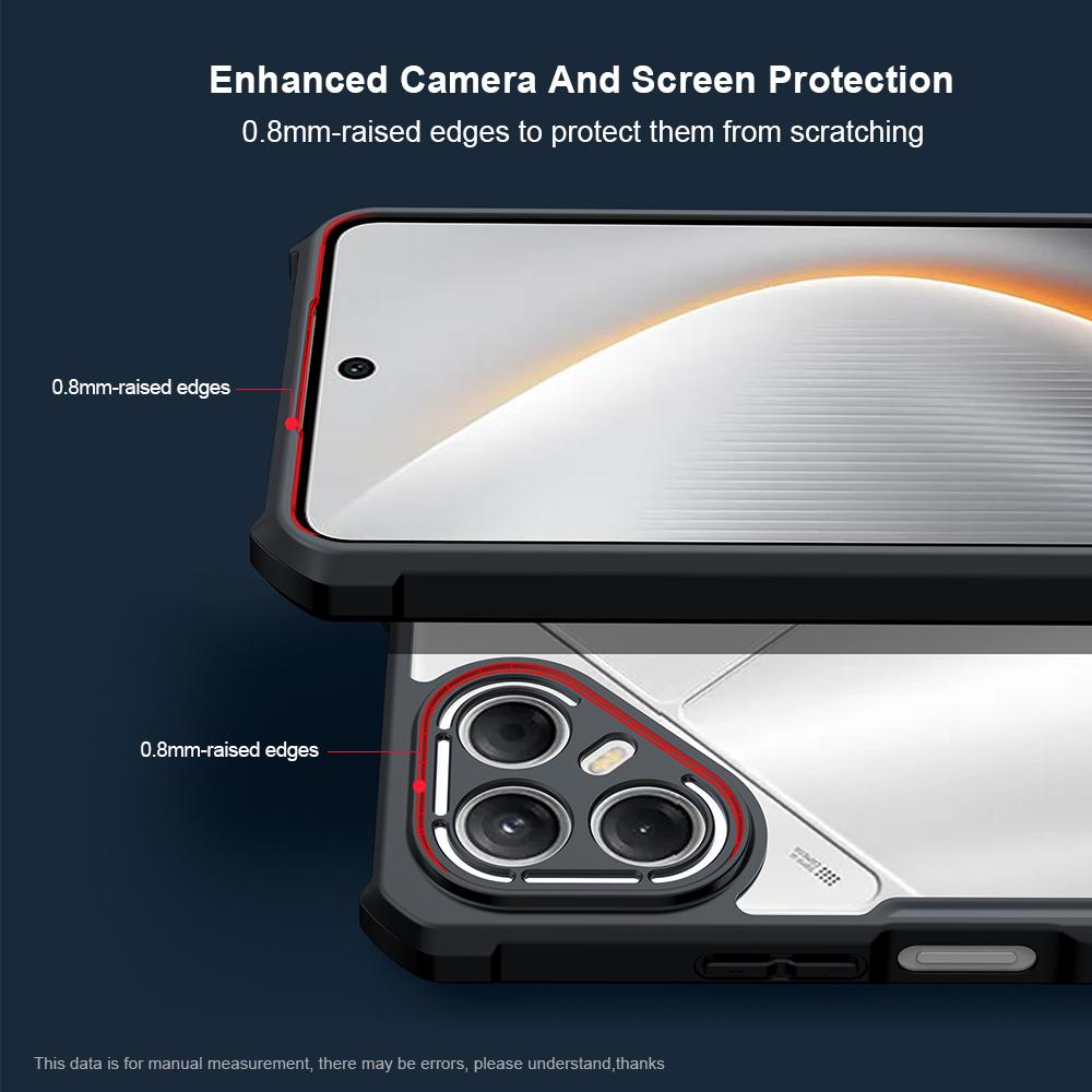 XUNDD Чехол для TECNO Pova 7 5G Противоударный ТПУ+Акрил Прозрачная задняя крышка для телефона