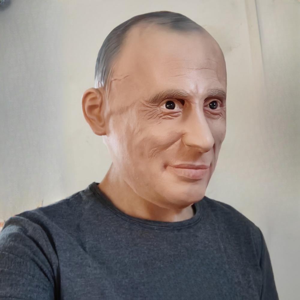 Реалистичная Мужская Маска Косплей Путин Мужская Латексная Маска Полнолицевые Маски Для Хэллоуина Карнавальный Костюм Платье Президент Путин Опора