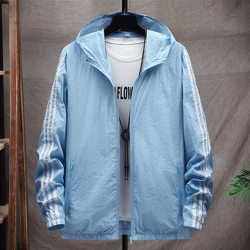 Ледяной шелк Быстросохнущая одежда с защитой от солнца Мужское летнее тонкое пальто Защита от УФ-лучей Солнцезащитная одежда Летняя куртка для рыбалки