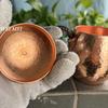 Винтажная Медная Овальная Кофейная Кружка, Утолщенная, С Крышкой, Чашка для Питья Воды, Ручная Работа, Молоток Текстура, Плетеная Ручка, Чайная Чашка, Посуда