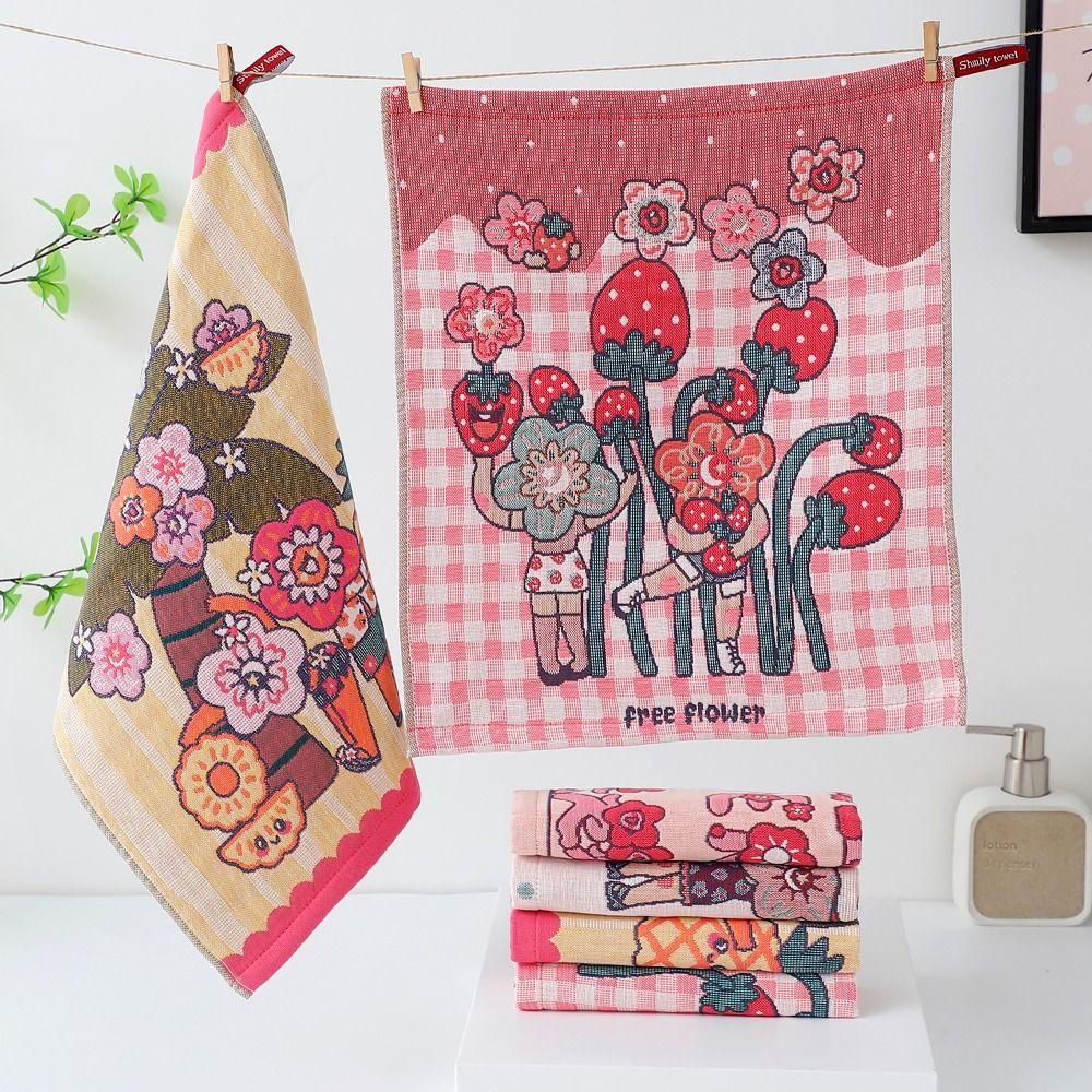 4 Layer Cotton Gauze Pure Cotton Dish Cloth 34*40cm Large Hand Towel Tea Towel for Home Restaurant