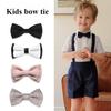 Children's Bow Tie Tie Accessories Adjustable Baby Fashionable Party Wear for Little Gentlemen Ladies Bow Tie Solid  Neck Accessories