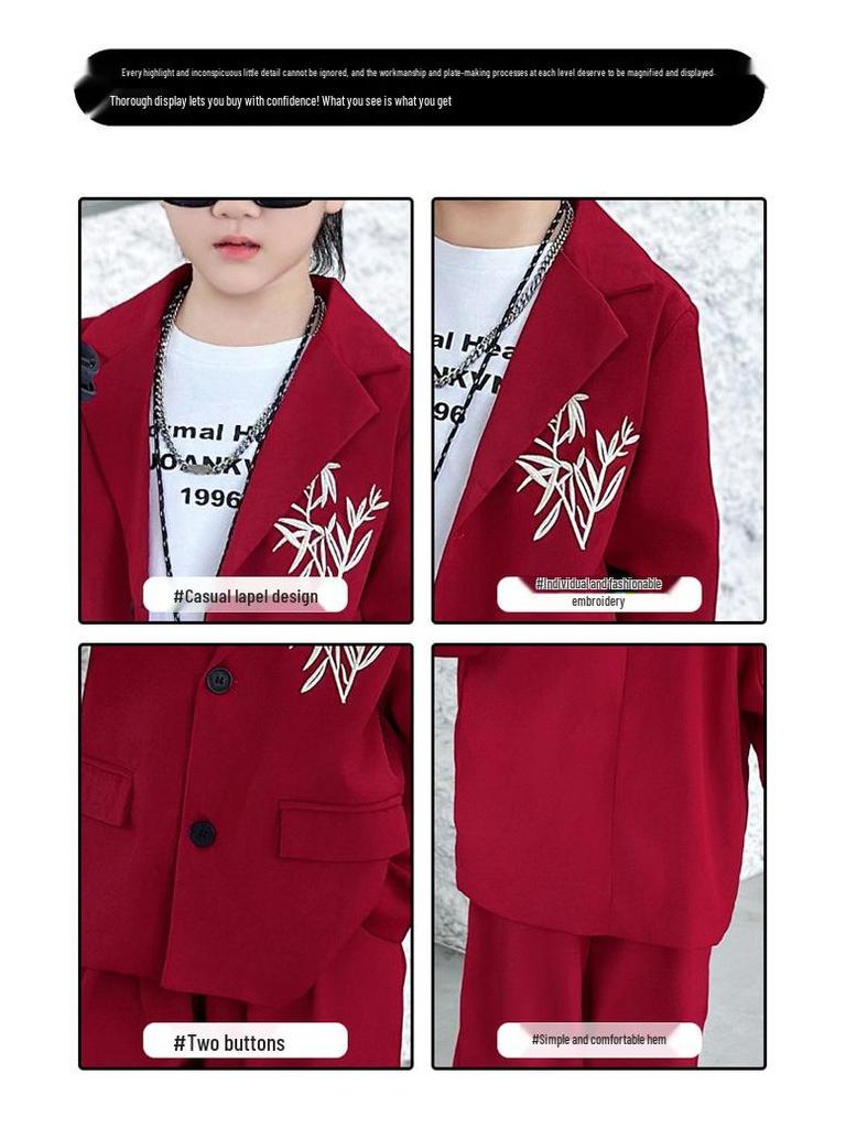 Новый костюм Ханфу для мальчиков в китайском стиле: Вышитый старинный сценический костюм для детей