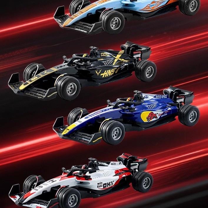 1: 64 Mini Alloy Rc Formula Racing Adjustable Speed Led Light Children'S Portable Toy Indoor And Outdoor Remote Control Toy