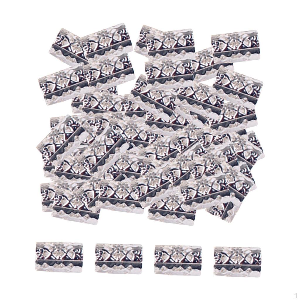 100 Штук Кольца-Бусины для Дредов, Аксессуары для Волос, Модные Декоративные Разомкнутые Кольца для Дредов, Металл