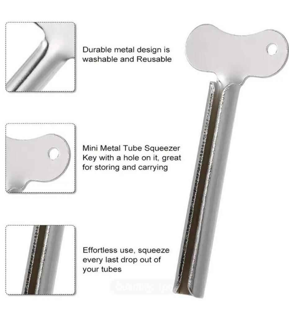 Ключ-выдавливатель для зубной пасты из нержавеющей стали, металлический пресс, инструмент для красоты