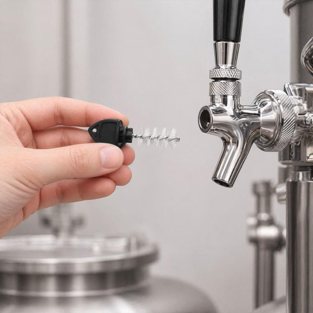 15pcs Nylon Beer Tap Plug Brush Black Cleaning Accessories Nylon Brush Draft Beer System