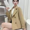 Stylish and Cozy Double-breasted Fleece Coat, Short Tweed Coat for Women In Autumn and Winter