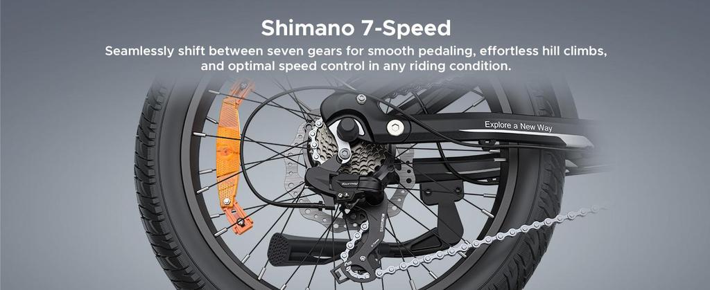 Электрический велосипед ENGWE поставляется с приложением, аккумулятором 48 В 13,5 Ач (запас хода до 135 км), и шины 20*3.0.L20 3.0 BOOST