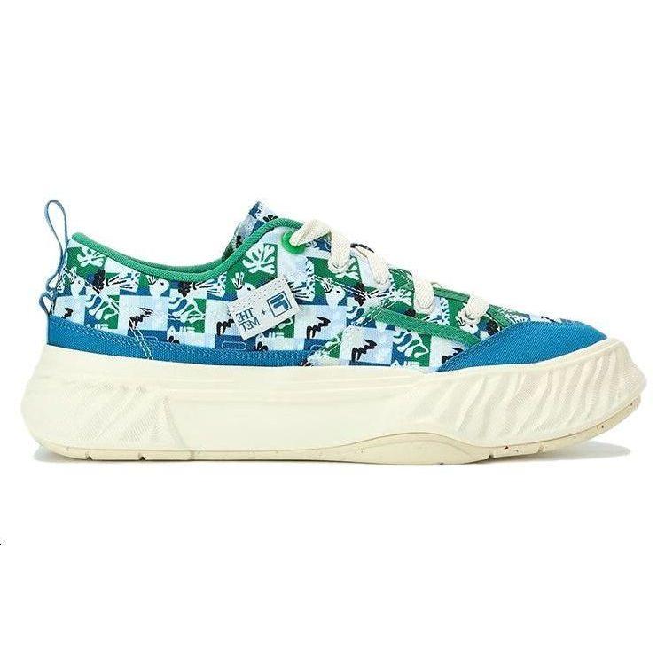 Fila Fosso Matisse Ретро Прочные Низкие Кеды из Канваса Мужские кеды Синий Белый F12M332303FVM