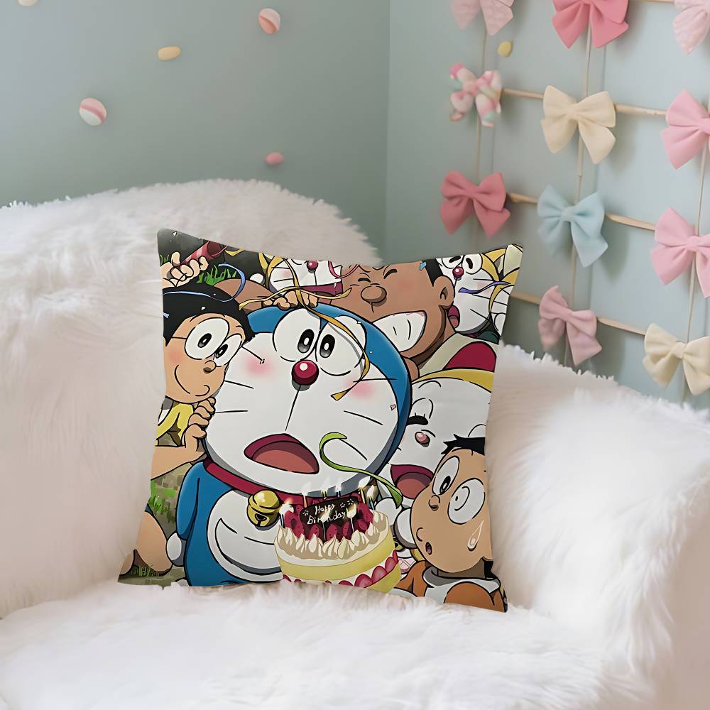 Cute CartoonDdoraemonS Kawaii Case Plush Fabric Soft Pillowcase Double Sided Print Cushion Cover Household Gifts