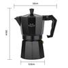 MERMOO YILAN Direct Fire Espresso Maker 6 Cups 300ml Black Moka Pot Aluminum Coffee Maker Outdoor Coffee Espresso Machine
