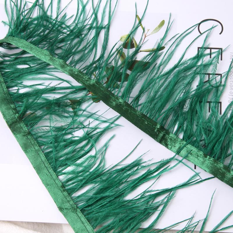 Платье из страусиных перьев 8-10 см, модное украшение, ткань с перьями и кисточками, аксессуары для одежды 