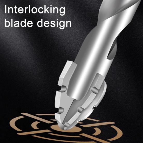 Набор из 1/4 сверл, высокопрочные, нержавеющие, многофункциональные, износостойкие, с четырьмя канавками, пилообразные эксцентриковые сверла