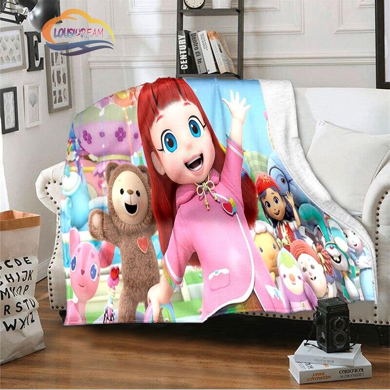 3D мультсериал Радужная Руби Детское одеяло Лулу и медвежонок милое одеяло Одеяло для интеллекта и приключений Анимационное одеяло