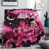 1Pc Angel Anime Print Flannel Blanket, High quality Comfortable for All Seasons, Home Decor, Warmth and Comfort, Perfect for Christmas Gifts 05
