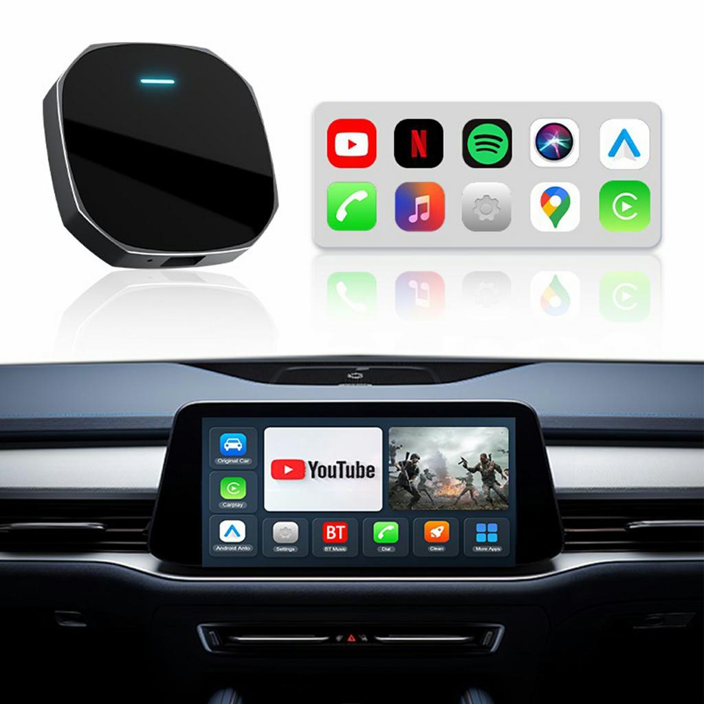 FB2 Bluetooth-compatible+WiFi Wireless CarPlay Box Automatic Connection Android Auto Adapter for Wired Car Systems