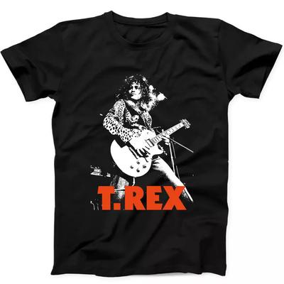 T.Rex Рок-группа Марк Болан Музыка Трекс Бестселлер Подарок Футболка Черная Футболка с Коротким Рукавом Унисекс Мужская Женская Летняя