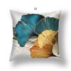 Чехол на подушку с листьями гинкго, полиэстер, короткие плюшевые современные подушки для стула с цветочным рисунком, чехол для декора гостиной, декоративные подушки, 1 шт., только наволочка