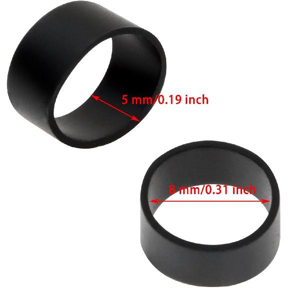 ONLYKXY 200 штук Черные Мини Силиконовые Стяжки для Кабелей Диаметр 0,3 дюйма Плоские Резиновые Кольца Эластичные Ленты Принадлежности Многоразовые Резиновые Кольца Толстые Резиновые Кольца