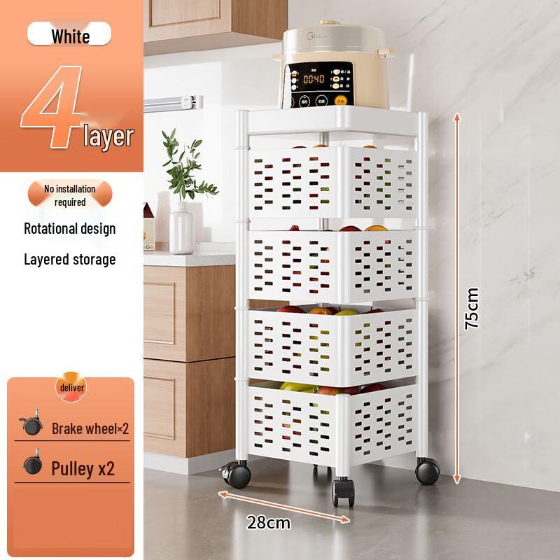Rotatable Multi-layer Kitchen Storage Rack