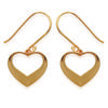 [G0626] - Gold Plated 'Love' Earrings - 15x16 Mm