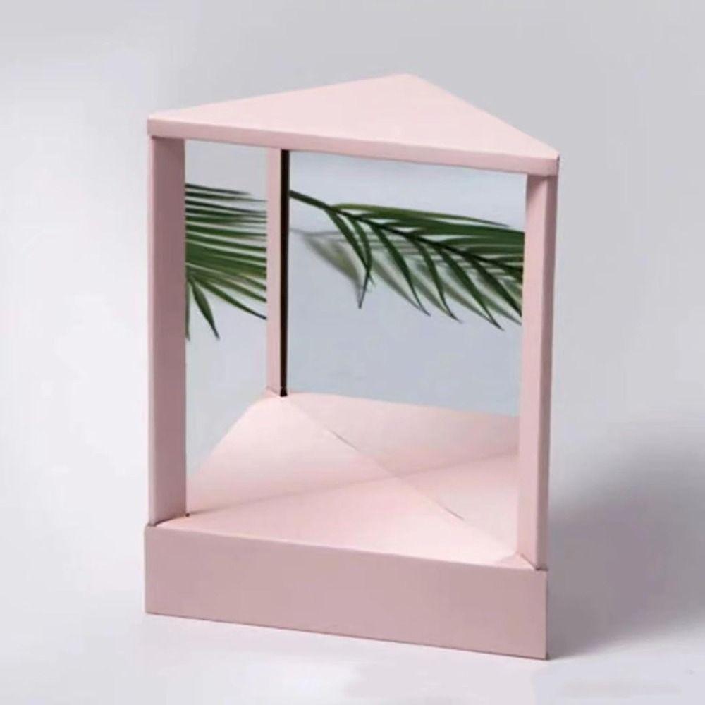 Квадратное нереверсивное зеркало белого цвета, косметическое зеркало на подставке для женщин и девочек