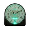 Hometime Silent Sweep Round Face Blinking Light Alarm Clock - Black