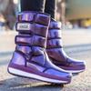 Fashionable Winter Snow Boots Thickened Warm Boots Women's Cotton Shoes Middle Tube Leisure Waterproof and Anti-skid