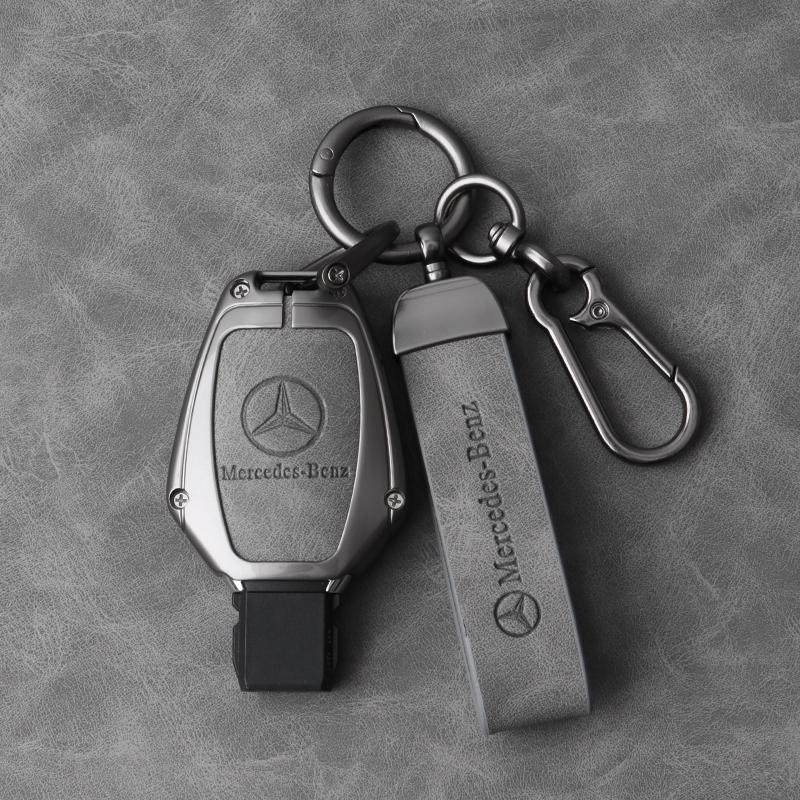 CSB1 New 3 Buttons for Mercedes Benz A B C E S G Class W204 W205 W212 W213 GLC GLA CLA Carbon Fiber Car Key Case Cover Shell Keychain