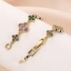 Four Leaf Clover Bracelet With Colorful Zirconia Stones Fashionable Luxury Jewelry Men Women 2025