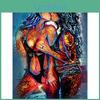 5d Diy Diamond Painting Huacan Girl Kiss Cross Stitch Embroidery Craft Home Decor