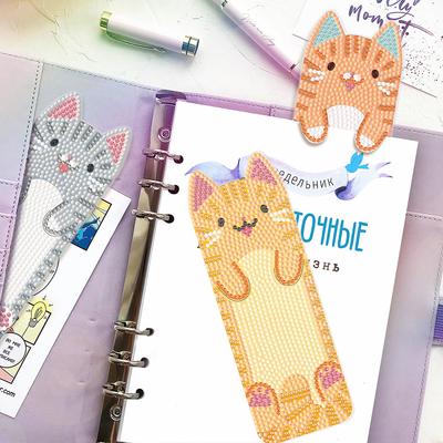 3 шт. Рисунки кошек DIY Алмазная живопись Закладка Алмазная закладка Арт-проекты для начинающих Идеальный выбор для домашнего офиса