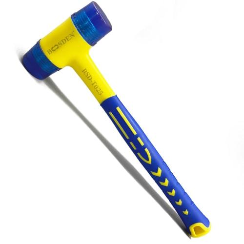 BOOSDEN Rubber Hammer, Plastic Hammer, Combination Hammer, Pipe Handle, Non-Slip, Repair Tool (30mm)