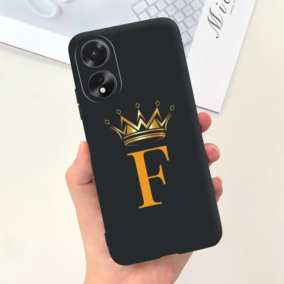 Чехол для OPPO A38 4G Милая Корона Буквы Ударопрочный Силиконовый Мягкий Задний Чехол для Телефона Для OPPO A18 Funda OPPOA38 A 38 CPH2579 Бампер