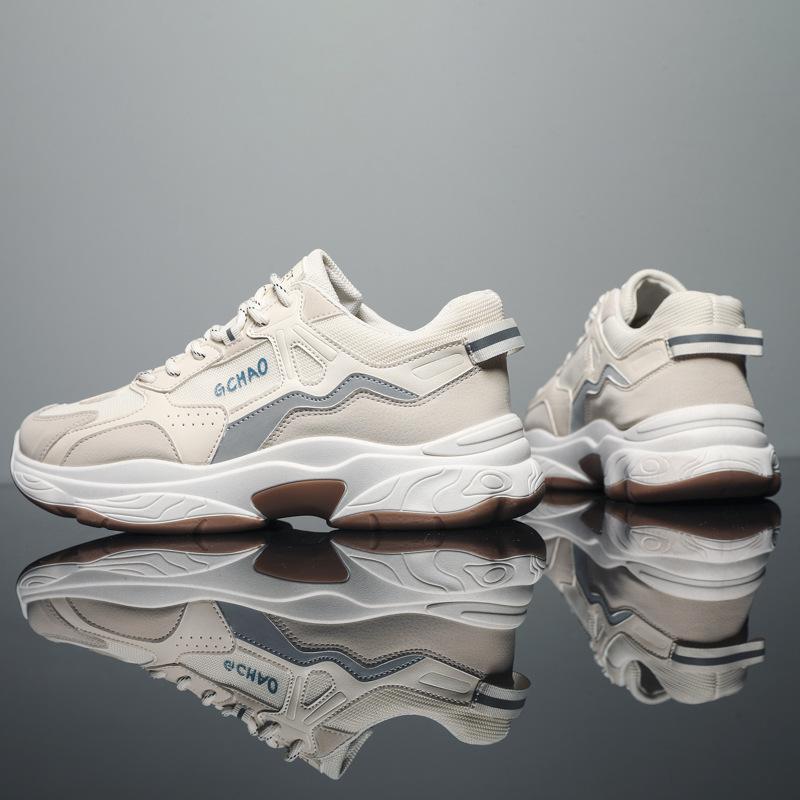 Мужская обувь, летняя, дышащая, 2025, новая тенденция, универсальная, для бега, тонкая сетка, спортивная, повседневная, маленькая, белая, для серфинга, обувь Tide