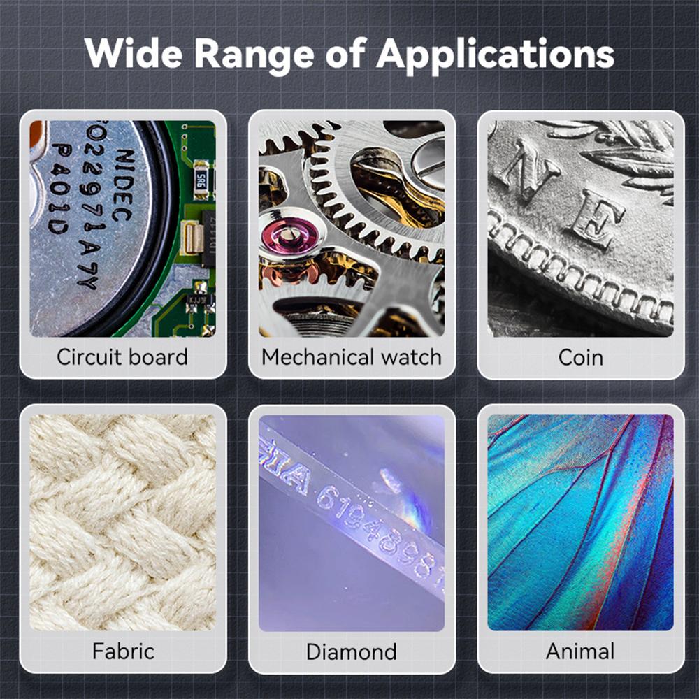 2.0inch Digital Handheld Microscope 1080P 500X Video Coin Microscope with Magnifying Glass and 8