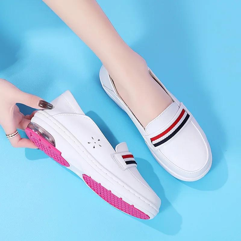 Осенне-зимняя новая обувь для медсестер, женская мягкая подошва, дышащая и неутомительная медицинская обувь, модные универсальные маленькие белые туфли
