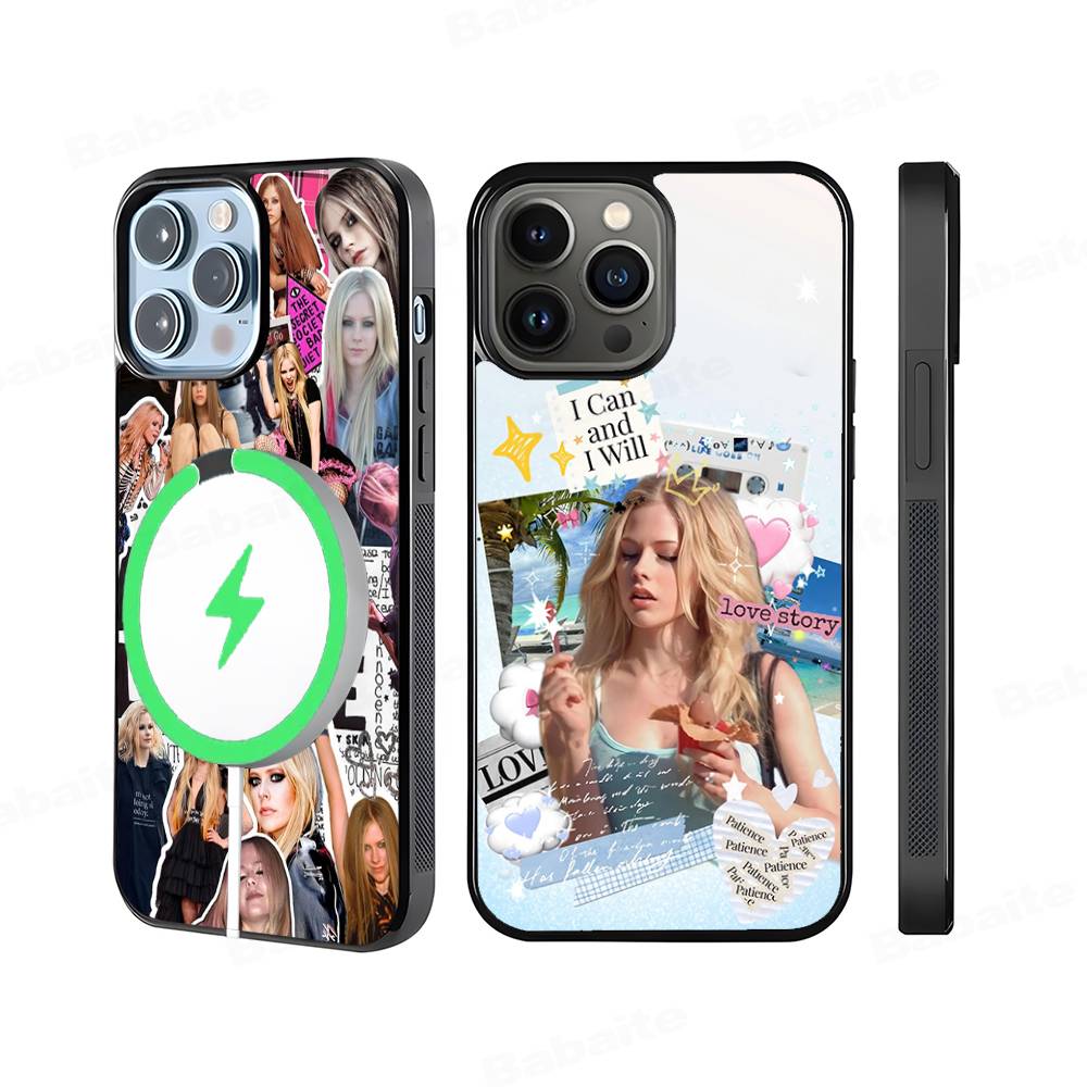 A-Avril Ramona Lavigne Phone Case Magnetic Case For IPhone 16 14 13 12 11 15 Pro Max Plus For Magsafe Wireless Charge Cover