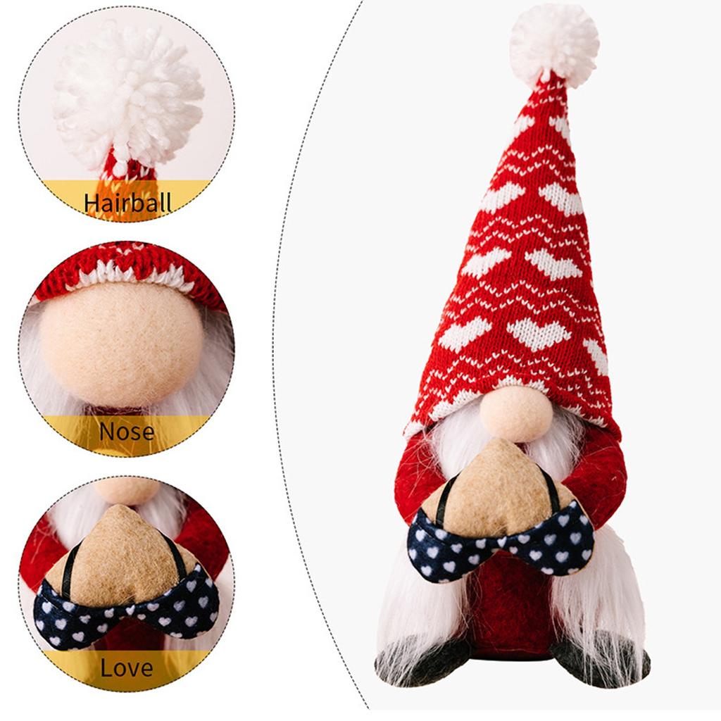 День святого Валентина Любовь Безликая кукла, украшение для дома Подарочная вязанная кукла с любовью